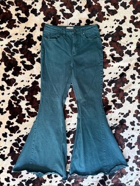 Shyanne Teal Flare Jeans